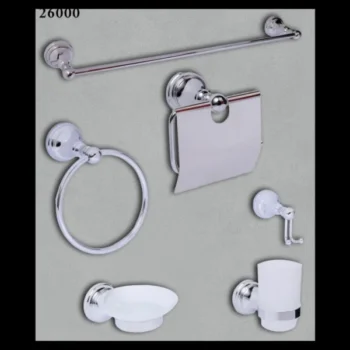 طقم اكسسوار استانلس  فضي كود 26000
